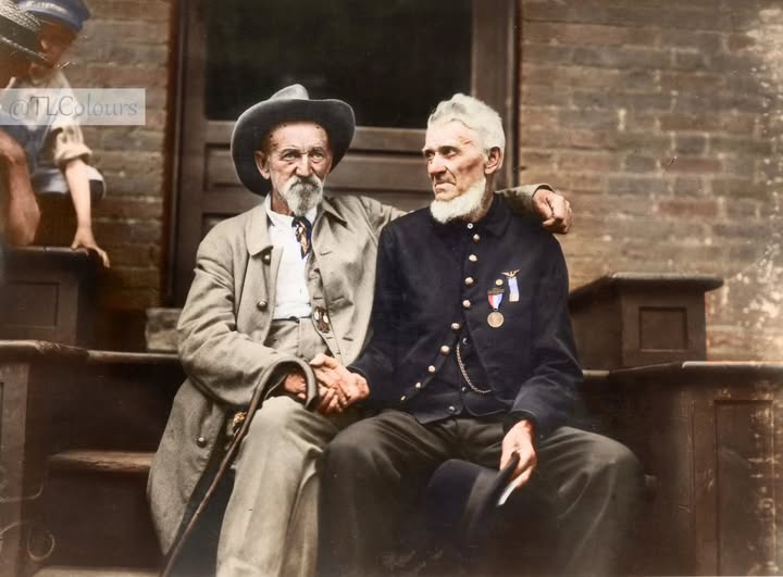 two vets shakeing hands