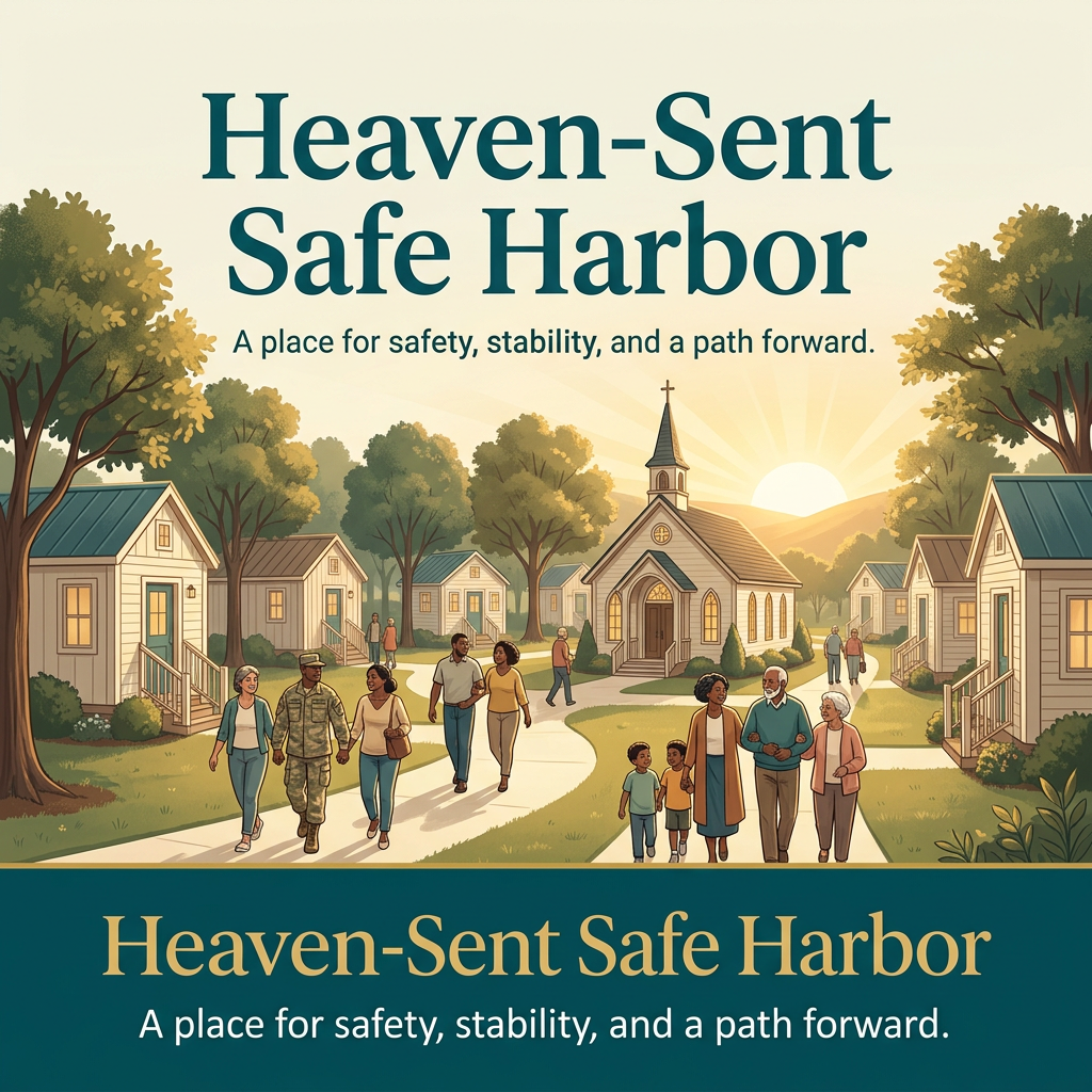 Heaven Sent Safe Harbor advocacy graphic