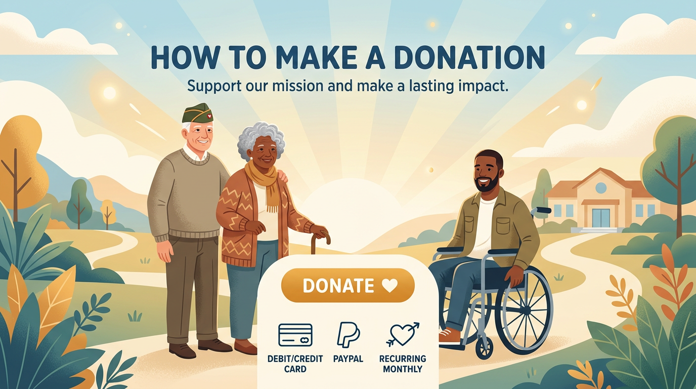 Illustration showing how to make a donation